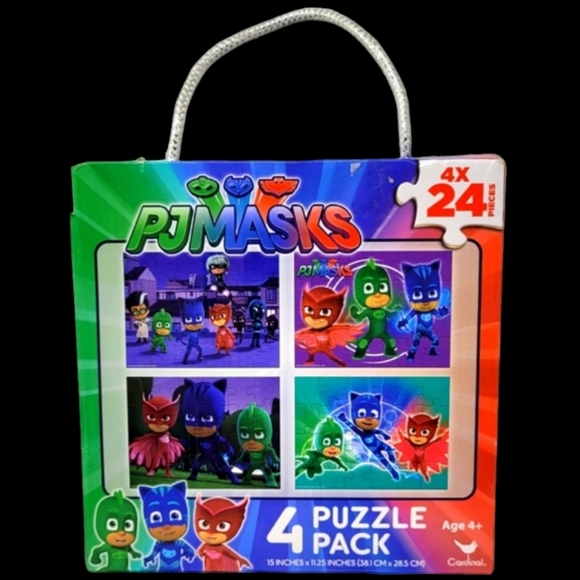 NIB - 4 PJMASK PUZZLE PACK - 4×-24 PIECES BY CARDINAL - Picture 1 of 7